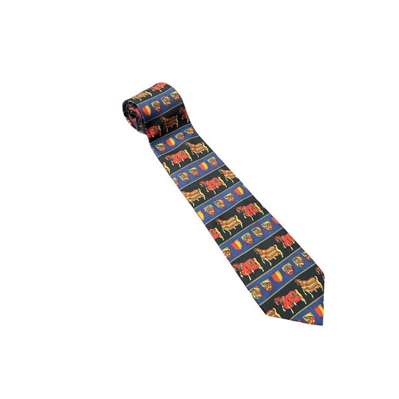 The Metropolitan Museum Of Art Masterworks Collection Silk Tie Horse Shield - Picture 1 of 8